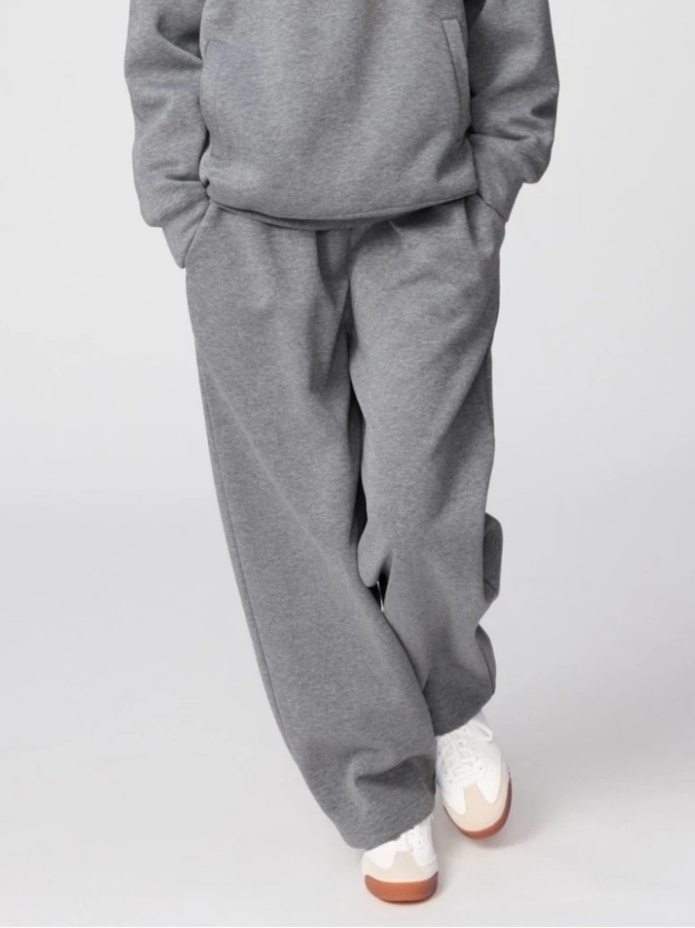 Uniqlo:C Unisex Wide Leg Sweatpant Trousers w/ Pockets Gray XS